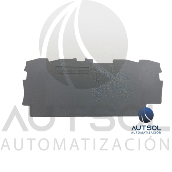 Tapa Final Wago 2002-1491 | Placa Cierre Gris | Para Clema 4 Conductores 2.5mm² (Serie 2002)