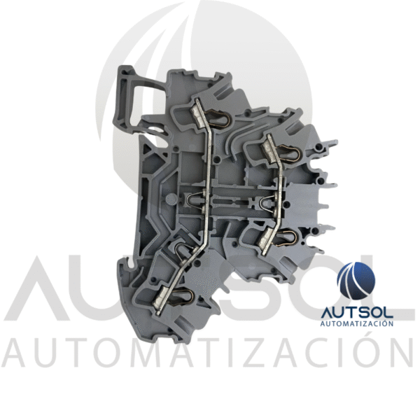 2002-2201 (3) Clema / Borna Doble Piso Wago 2002-2201 | 4 Conductores 2.5mm² (AWG 12) | Push-in Ranura | Riel DIN Gris