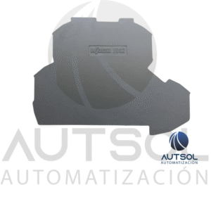 Tapa Final Wago 2002-2291 | Placa Cierre Gris | Para Clema Doble Piso 2.5mm² (Serie 2002)