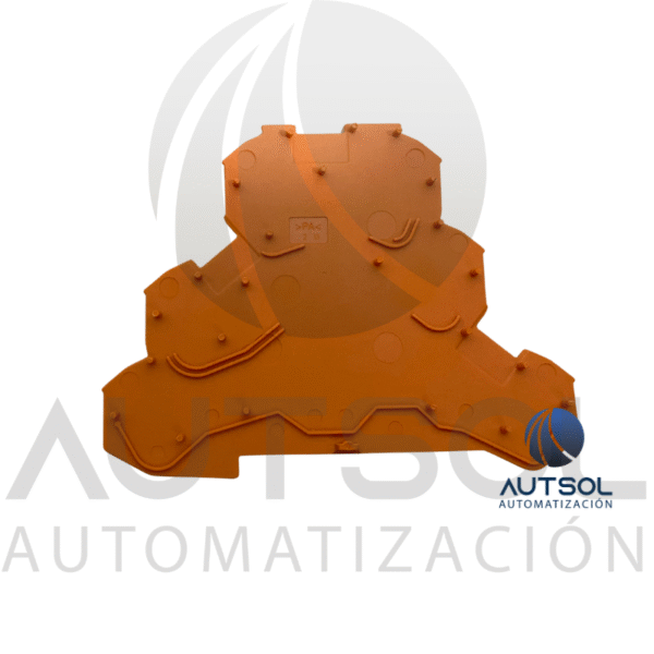 Tapa Final Wago 2002-3292 | Placa Cierre Naranja | Para Clema Triple Piso 2.5mm² (Serie 2002)