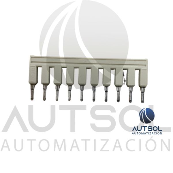 Puente de Conexión Wago 2002-410 | 10 Polos Gris | Jumper para Clema TOPJOB S 2.5mm²