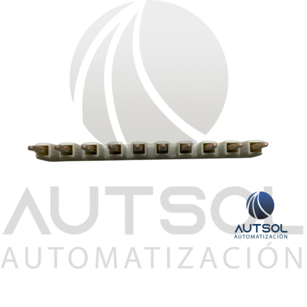 Puente de Conexión Wago 2002-410 | 10 Polos Gris | Jumper para Clema TOPJOB S 2.5mm²