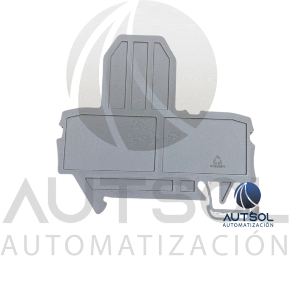 Tapa Final Wago 2002-991 | Placa Cierre 2mm Espesor | Gris | Para Clema Serie 2002