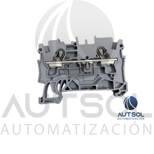 2004-1201 (2) Clema / Borna de Paso Wago 2004-1201 | 2 Conductores 4mm² (AWG 10) | Push-in Ranura | Riel DIN Gris