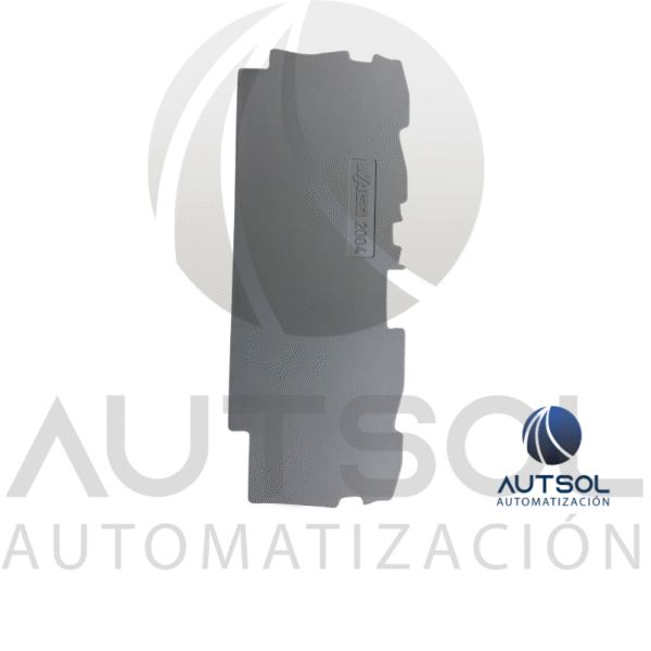 Tapa Final Wago 2004-1491 | Placa Cierre Gris | Para Clema 4 Conductores 4mm² (Serie 2004)