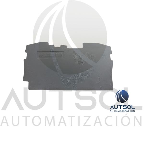 Tapa Final Wago 2006-1291 | Placa Cierre Gris | Para Clema 6mm² (Serie 2006)