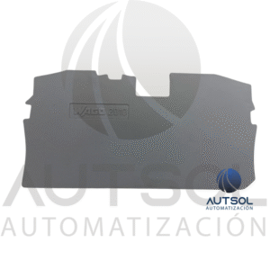 Tapa Final Wago 2010-1291 | Placa Cierre Gris | Para Clema 10mm² (AWG 8) Serie 2010