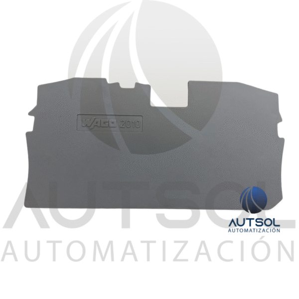 Tapa Final Wago 2010-1291 | Placa Cierre Gris | Para Clema 10mm² (AWG 8) Serie 2010