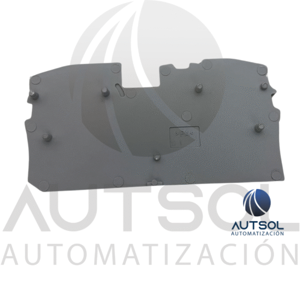 Tapa Final Wago 2010-1291 | Placa Cierre Gris | Para Clema 10mm² (AWG 8) Serie 2010