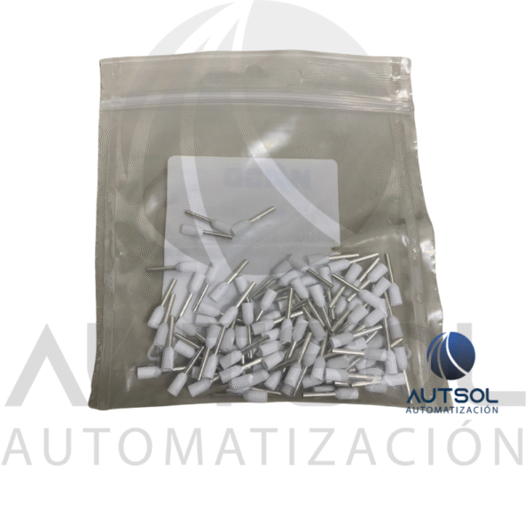 Puntera Wago 216-201 | Ferrule 0.5 mm² (AWG 20) | Blanca | Aislada DIN 46228 | Terminal Cobre Estañado