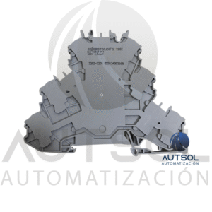 Clema / Borna Triple Piso Wago 2202-3201 | 6 Conductores 2.5mm² (AWG 12) | Botón Naranja | Riel DIN