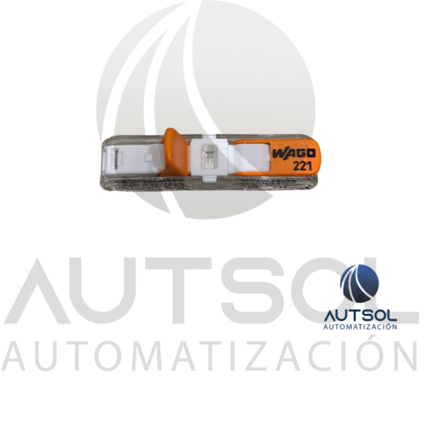 Conector de Paso en Línea Wago 221-2401 | Empalme Recto 4mm² (AWG 12) | Palanca Compacta Transparente