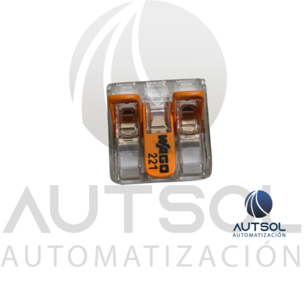 221-413 (1) Conector / Clema Wago 221-413 | 3 Polos Rápido Compacto | Palanca para Todo Tipo de Cable 4mm² (AWG 12)