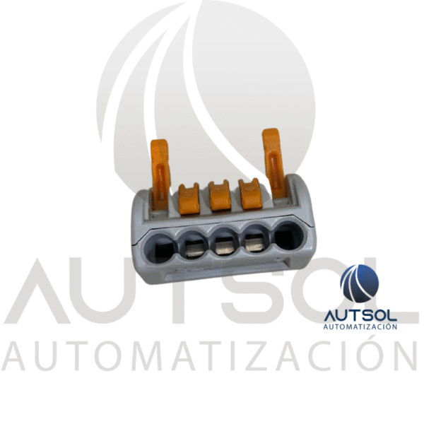 222-415 (2) Conector / Clema Wago 222-415 | 5 Polos Rápido Clásico | Palanca para Todo Tipo de Cable 4mm² (AWG 12)