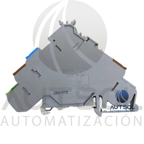 Clema / Borna para Sensor Wago 280-575 | 3 Conductores + Tierra (PE) | 2.5mm² (AWG 12) | CAGE CLAMP