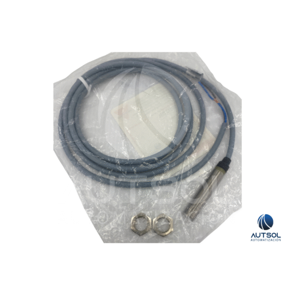 Sensor Inductivo M12 Carlo Gavazzi EI1202TBOSL | 2mm Rasante | 2 Hilos AC (20-250V) | Salida SCR NA Cuerpo Corto Plástico