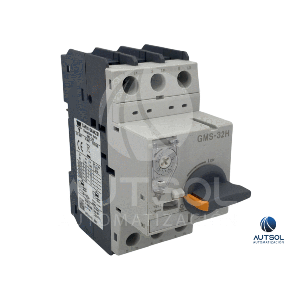 Guardamotor Carlo Gavazzi GMS-32H 1.6A | Arrancador Manual 1-1.6A | Protección Motor Trifásico Riel DIN Pulsador
