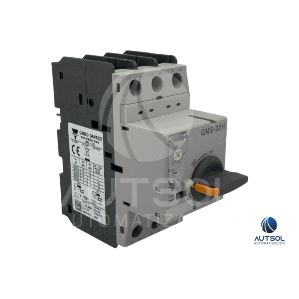 Guardamotor Carlo Gavazzi GMS-32H 13A | Arrancador Manual 9-13A | Selector Giratorio Protección Motor Trifásico Riel DIN