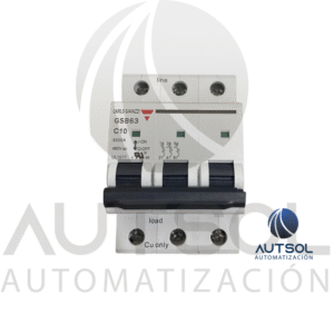 Interruptor Termomagnético Carlo Gavazzi GSB632PC10 | 2 Polos 10A Curva C | MCB Bipolar Riel DIN 6kA