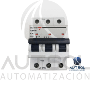 Interruptor Termomagnético Carlo Gavazzi GSB633PC40 | 3 Polos 40A Curva C | MCB Riel DIN 6kA