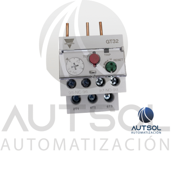 Relé Térmico Carlo Gavazzi GT32S10A | 6-10A | Protección Sobrecarga Motor Trifásico | Para Contactor CC12-CC32
