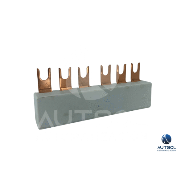 Puente de Conexión (Busbar) Carlo Gavazzi MSVGW45-14-2 | 3 Polos 14mm | para 2 Guardamotores GMS-32