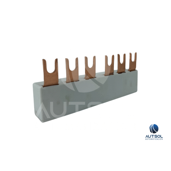 Puente de Conexión (Busbar) Carlo Gavazzi MSVGW45-14-2 | 3 Polos 14mm | para 2 Guardamotores GMS-32