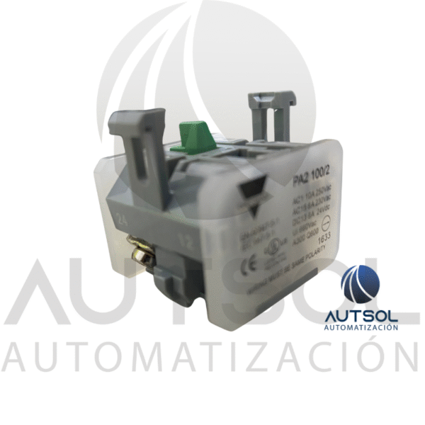 Bloque de Contacto Carlo Gavazzi PA2100/2 | 1NA (Abierto) 10A | Acción Lenta (Slow Break) | Para Botonera PA2