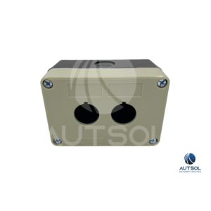 Caja Botonera Carlo Gavazzi PBBOX2HBG | 2 Puestos Ø22mm | Gris/Negra | Estación Control Montaje Superficial