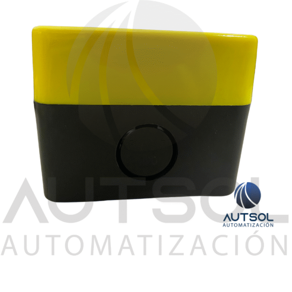 Caja Botonera Carlo Gavazzi PBBOX2HBY | 2 Puestos Ø22mm | Amarilla/Negra Paro Emergencia | Estación Control