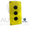 Caja Botonera Carlo Gavazzi PBBOX3HBY | 3 Puestos Ø22mm | Amarilla/Negra | Estación Control Paro Emergencia