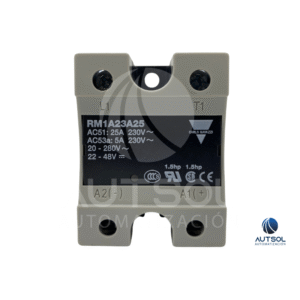 Relevador Estado Sólido Carlo Gavazzi RM1A23A25 | 25A 230VAC | Control 90-280VAC | SSR Monofásico Cruce Cero Panel