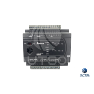 Controlador Lógico Programable (PLC) Delta Electronics DVP16ES200R | Serie DVP-ES2 | Unidad Principal (CPU) 16 E/S (8 DI / 8 DO Relé) | Alimentación 100-240 VAC | Capacidad de Programa 16k Pasos | Montaje en Riel DIN / Panel