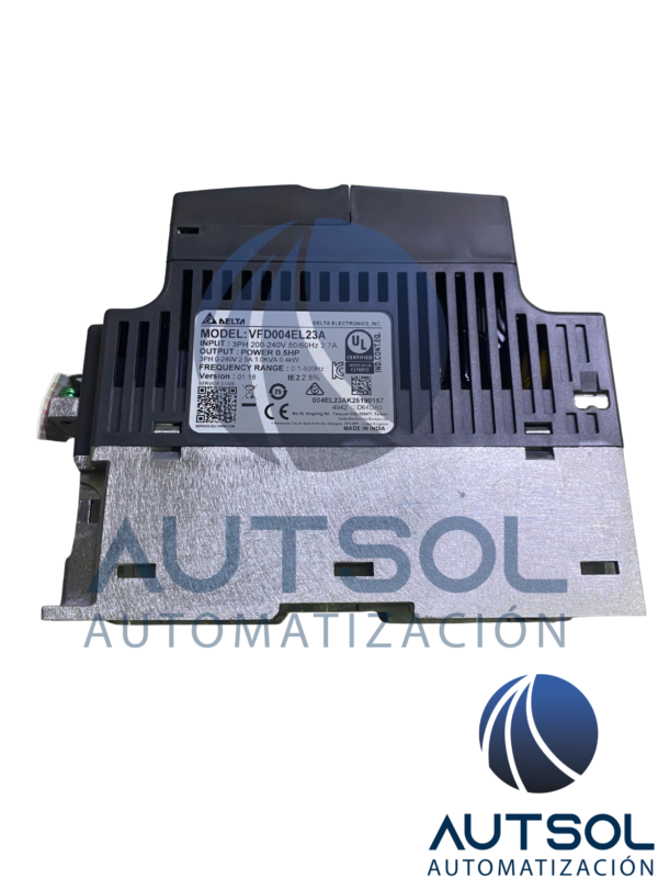 vfd004el23a (1) Variador / Inversor de Frecuencia Delta VFD004EL23A | 0.5 HP (0.4 kW) 220V 3 Fases | Serie VFD-EL Micro Multifunción