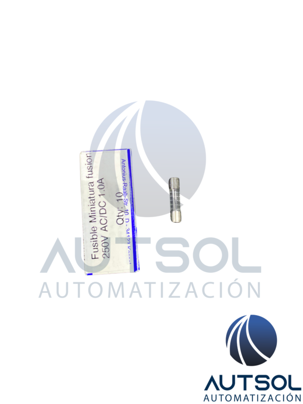1.0M5X20M Fusible de Cristal Midget Altech 1.0M5X20M | Serie 5x20 mm | 1 A | 250 VAC | Actuación / Reacción Media (Medium-Acting) | Tamaño 5 x 20 mm