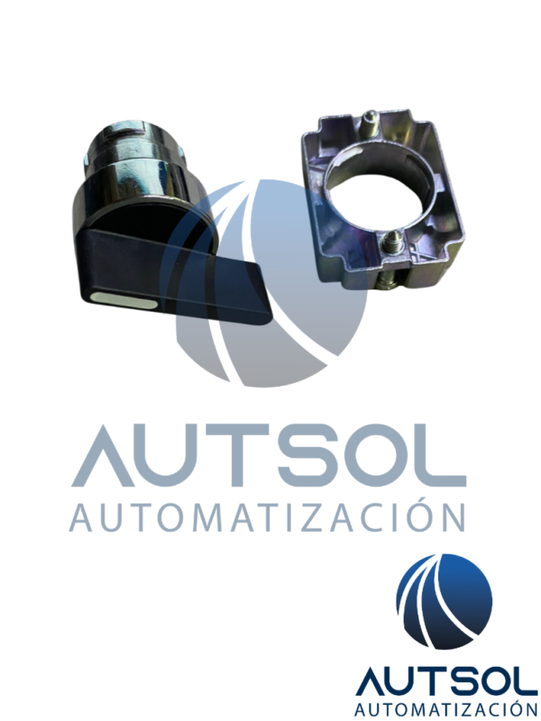 2AS2E-3 (3) Selector de 3 Posiciones con Llave Altech 2AS2E-3 | Serie 22 mm 2A Series | Mantenido (Maintained) | Posiciones Left-Center-Right (45°) | Extracción de Llave en Posición Central | Bisel de Plástico Negro | Montaje 22.5 mm