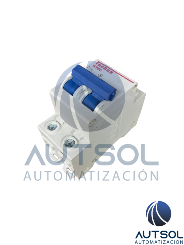 2D10 (2) Nombre del producto: Interruptor Termomagnético / Protector Suplementario de 2 Polos Altech 2D10 | Corriente Nominal 10 A | Curva de Disparo D | Voltaje 480Y/277 VCA | Capacidad de Interrupción 10 kA | Montaje en Riel DIN | Serie V-EA / UL 1077