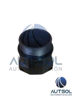 Conector Recto para Tubo Corrugado PG36 Altech 3805018 | Medida NW37 / Diámetro Exterior 42.4 mm | Color Negro | Poliamida 6 (Nylon 6) | Ensamble Rápido | Protección IP65 / IP68