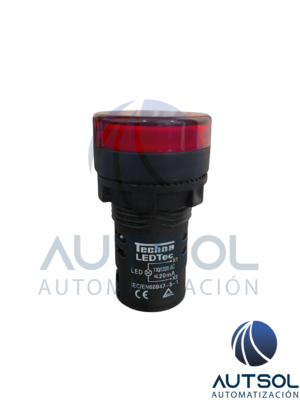 Lámpara Piloto / Luz Indicadora LED Monobloc 22 mm Altech 3PLBR3L-110 | Voltaje 110 VCA | Color Rojo | Cuerpo de Plástico | Protección IP65