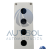 Estación / Caja de Control Plástica Vacía de 4 Perforaciones Altech / EMAS 4003G11 | Diámetro de Montaje 22 mm | Tapa Blanca / Base Negra | Protección IP65