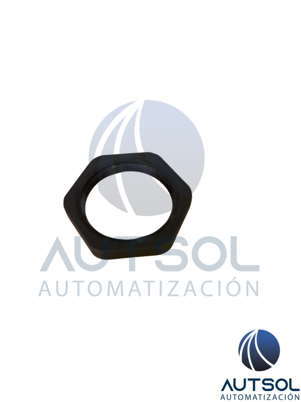 Contratuerca de Plástico M40 Altech 7211990 (7211 990) | Rosca Métrica M40 x 1.5 | Color Negro | Poliamida 6 (Nylon 6) con Fibra de Vidrio | Paquete / Pieza Individual