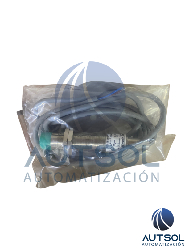 Sensor de Proximidad Inductivo Cilíndrico Altech AIS18N08AP024-2M | Rosca M18 | Alimentación 10–30 VCD | Salida PNP Normalmente Abierta (NO - 3 Hilos) | Distancia de Detección 8 mm (No Rasante) | Cable Integrado de 2 Metros | Cuerpo Metálico Latón Niquelado | Protección IP67