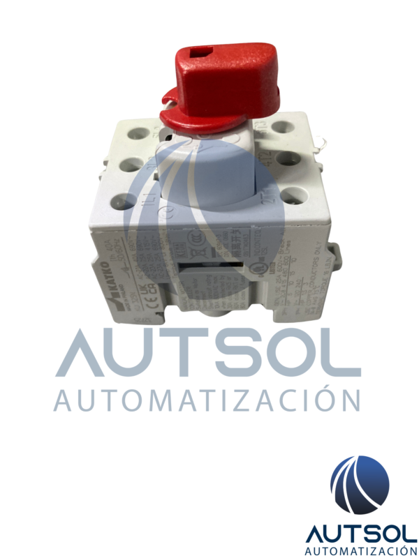 Interruptor Seccionador / Desconectador Unipolar + Neutro Altech / KATKO KU325N | 3 Polos de Potencia + Polo Neutro | Corriente Nominal 25 A | Montaje en Riel DIN / Panel | Capacidad de Bloqueo por Candado en Posición OFF | Certificación UL 508