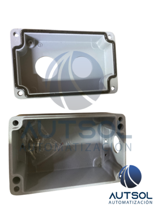 Estación / Caja de Control Plástica Vacía de 3 Perforaciones Altech / EMAS PBBOX302 | Diámetro de Montaje 22 mm | Tapa Amarilla / Base Negra | Protección IP65