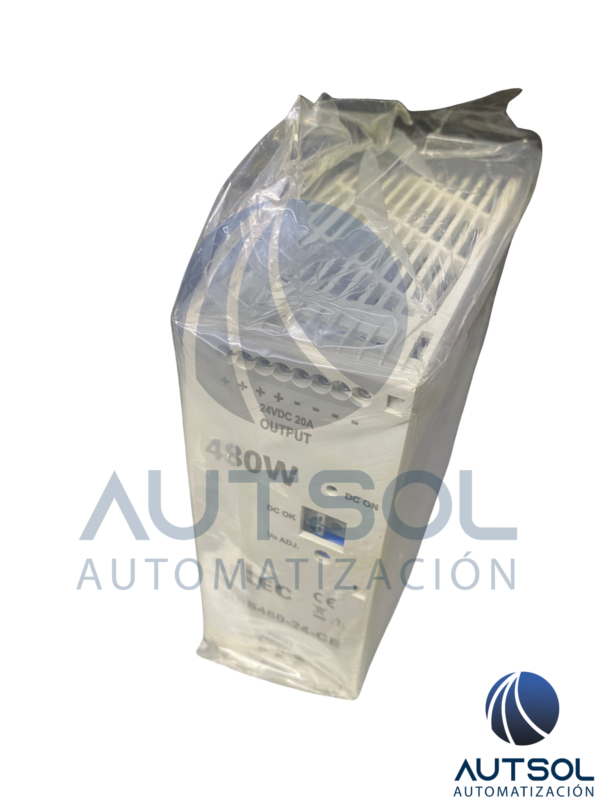 Fuente de Alimentación Conmutada Industrial Altech RPS480-24 | Entrada Rango Universal (90–264 VCA / 120–370 VCD) | Salida 24 VCD / 20 A (480 W) | Función PFC Integrada | Montaje en Riel DIN | Chasis Metálico Robusto | Protección IP20