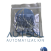 Terminal de Punta / Ferrule Doble Aislado Altech V30AE006252 | Para Dos Cables Calibre 4.0 mm² / 12 AWG | Color Gris | Longitud de Tubo Conductor de 12 mm | Paquete de 20 Piezas