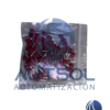 Terminal de Punta / Ferrule Doble Aislado Altech V30AE000561 | Para Dos Cables Calibre 0.75 mm² / 18 AWG | Color Rojo | Longitud de Tubo Conductor de 8 mm | Paquete de 100 Piezas